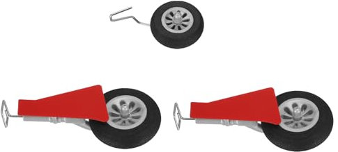 sourcing map 1 Set RC Airplane Landing Gear Wheels for Toys Airplane Accessories RC Aircraft DIY Fixed Wing Parts RC Plane Jet Replacement