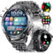 LIGE Smartwatch Herren 1.43''AMOLED Touchscreen/530 mAh Akku Sportuhr Herren mit Taschenlampe/110+ Sportmodi,IP68 Wasserdicht Fitnessuhr mit 24/7 Herzfrequenz,Schlafmonitor für Android iOS,2 Bänders