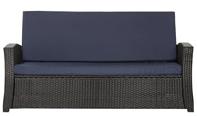 Setgarden® Bankauflage Polyrattan Gartenbank Sitzauflage, Bequeme Sitzauflagen für Gartenbänke – perfekte Auflagen für Ihr Gartensofa oder Ihre Hollywoodschaukel (Marineblau, 160x60x50 cm)