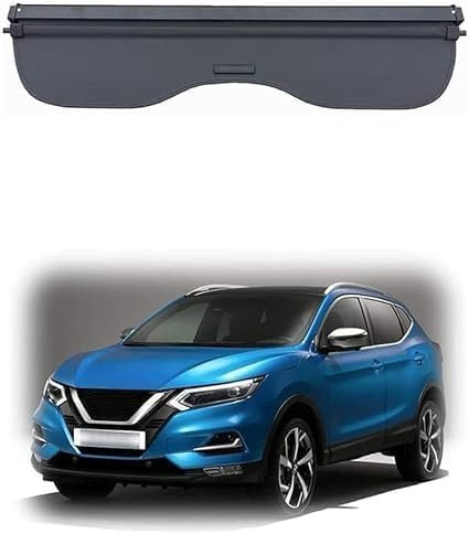 YanZB Kofferraum-Abdeckung, Für Nissan Qashqai J11 2017 2020,Einziehbarer Kofferraumvorhang, Laderaumabdeckung, Kofferraumschutz, Gepäckraumabdeckung