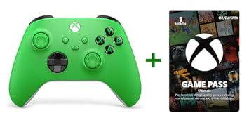 Xbox Wireless Controller - Velocity Green + Game Pass Ultimate | 1-Month Membership