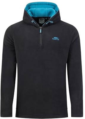 Weird Fish Gervase 1/4 Zip Microfleece Hoodie Black Size XL. (Jumper/Sweater/Fleece)