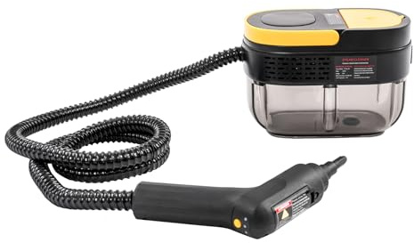 Pulitore a vapore portatile 1600 ml, pulitore a vapore portatile 1500 W con pressione 3 bar e 7 ugelli, scopa a vapore per fughe, pavimenti, cucina, bagno