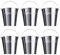 STOBOK 6pcs Serving Buckets Mini Tinplate Metal Buckets for Icing French Fries Snacks, Silver, 10.5 x 7.2 x 10.5 cm