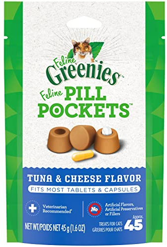 Greenies Feline Pill Pockets Tuna & Cheese Flavor (Tablet & Capsule) - 45 Count