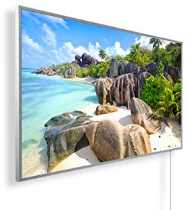 Könighaus 1000W Infrarotheizung mit Bild in HD Qualität - Energiesparend - TÜV SÜD + 5 Jahre Garantie - Doppelter Überhitzungsschutz - Infrarot Wandheizung - Motiv: 36.Tropical Island