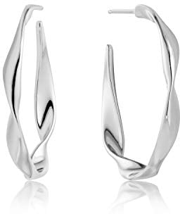 Ania Haie Damen-Creolen Twist Hoop Earrings 925er Silber One Size Silber 32014194