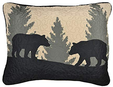 Donna Sharp Bear Walk Plaid Bed Pillow Sham - Standard Size, 20 x 26
