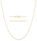 KISPER 24k Gold Over Stainless Steel 1.5mm Thin Cable Link Chain Necklace, 24 inch