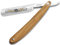 Rasiermesser aus Solingen 5/8 Zoll mit Echt Holzgriff Olivenholz Made in Germany Premium Rasiermesser Extra Scharf geschliffene Rasierkllinge zur optimalen Bartpflege für eine gründliche Nassrasur