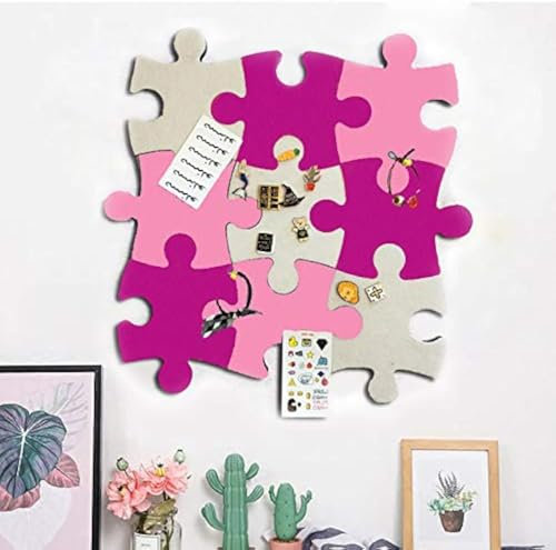 Korktafel-Fliesen, Filz-Pinnwand in Puzzle-Form Mit Selbstklebender Rückseite für Erinnerungen, Fotos, Memos, Anzeigetafel, Pads, Bilder, Zeichnen, Ziele, Notizen