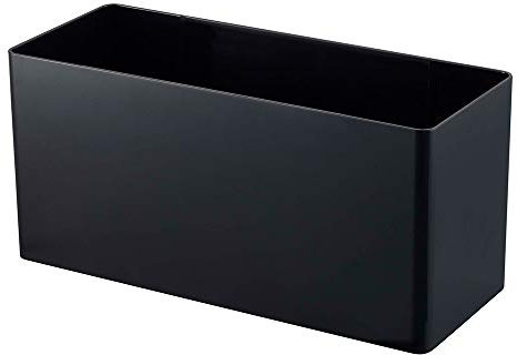 Yamazaki Industries 4851 Magnetischer Aufbewahrungskorb, schwarz, ca. B 11,6 x T 4,7 x H 14,0 cm (29,5 x 12 x 14 cm), Turm, Zubehöraufbewahrung, Haken enthalten
