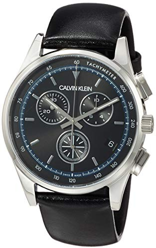 Calvin Klein Completion Chrono, Chronograph mit Lederarmband 43 mm