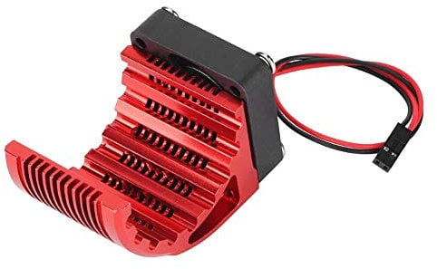 Keenso RC Car Cooling Fan, Aluminum Motor Heatsink For RC Car 4274 7282 1515 Brushless Motor Red