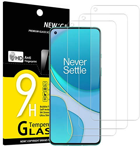 NEW'C 3 Stück für OnePlus 9 für Panzerglas, Frei von Kratzern, 9H Härte, HD Displayschutzfolie, 0.33mm Ultra-klar, Ultrabeständig