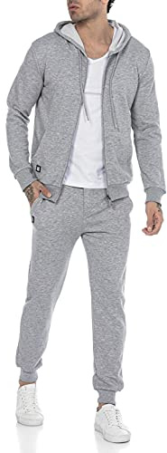 Redbridge Jogginganzug für Herren Jogger-Set Trainingsanzug Sweat Basic Grau M
