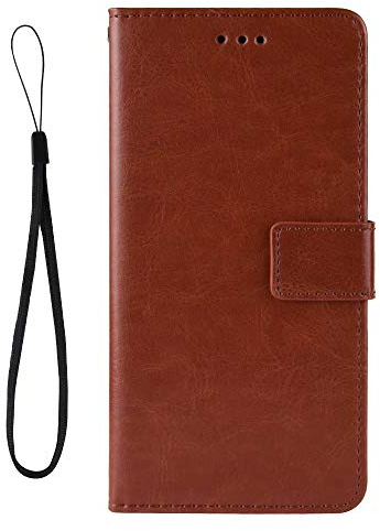 TingYR Cover per ASUS Smartphone for Snapdragon Insiders, Flip Custodia Carte di Credito da Funzione Stand, Anti-Slip Slot Portafoglio Flip Protettivo Dell'ente Completo Slim Fit Cover.(Marrone)