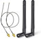 Bingfu Antenna WiFi 2,4GHz 5GHz Bibanda 3dBi Maschio RP-SMA, Cavo 30cm da Prise Micro Coaxiale 0.25mm per Scheda di Rete Wireless Intel M.2 NGFF Router WiFi Adattatore USB Telecamera IP Sicurezza