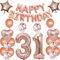 luftballons 31 jahre geburtstag deko rosegold frau,Geburtstagsdeko 31 Jahre frauen Dekoration rosegold folienballon 31. Geburtstag Deko frau happy birthday 31 jahre geburtstag ballon frauen(31)