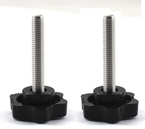 2 Stück M10 x 100 mm Edelstahlgewinde Ersatz-Stern-Handknauf Anziehen Rändelschraube Handfestziehknopf Schraube