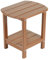 NALONE Adirondack Side Table 16.5 Outdoor Side Table HDPE Plastic Double Adirondack End Desk for Patio (Brown)