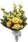PLUS HOME Ramo para Cementerio de Flores Artificiales de Tela para Todos los Santos Medida + -78cm.ENC GLADIOLO Rosa PEONIA Amarillo
