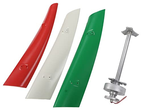 Generatore Eolico Maglev, Turbina Eolica Verticale in Acciaio Inossidabile ABS in Lega di Alluminio GFRP Massimo 3 Pale da 130 W per la Casa (12V)