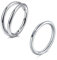 MODRSA 18G Nasenpiercing Ring 316L Chirurgenstahl Hinged Clicker Septum Piercing Mond Helix Conch Piercing Segmentring 10MM Piercing Tragus Knorpel 2 Stück Silber