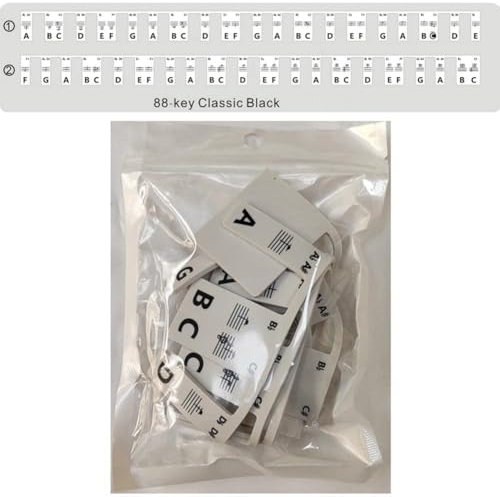 Sbyzm 61/88 S Removable Piano Board Stickers Piano Labels Piano Rake Notes Overlay For Piano Tool Marker Fingering R8d1