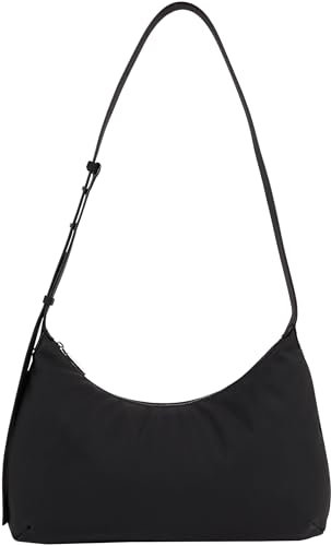 Calvin Klein Damen Tote Bag Tasche Soft Medium Groß mit Reißverschluss, Schwarz (Ck Black), Einheitsgröße