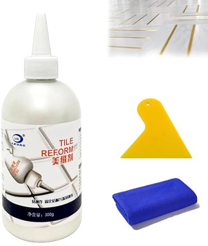 Waterproof Tile Gap Repair Filler, Grout Tiling Tile Reviver Repair, Home Waterproof Tile Gap Refill Agent, Ceramic Tile Repair Kit Filler for Living Room Floor (Silver)