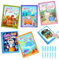 OSDUE 6 Stück Wassermalbuch, Wiederverwendbar Wasser Malbuch, Magic Water Coloring Book Malbuch mit Wasserstift Wasserzauber malbuch Für Kinder 3 4 5 6 Jahre alte Jungen Mädchen