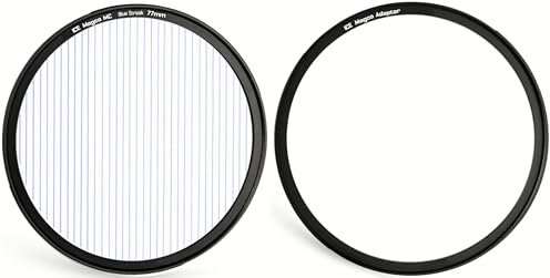 ICE Magco 77 mm Slim Magnetic Blue Streak Filter Multi-Coated MC Optical Glass Incl Adapter