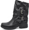 IF Fashion Scarpe Da Donna Stivali Stivaletti Biker Fibbie Anfibi Al Polpaccio Largo Con Fibbie 647-3 Nero N.40