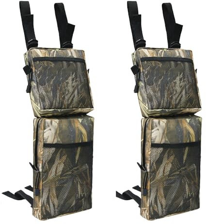 MACHSWON Lot de 2 sacs de rangement camouflage Quad ATV 4 roues Fender Cargo Sac de chasse Sacs de selle Sacs de selle Sac de bagage avec fermeture éclair pour Po-laris Sportsman pour Ya-maha pour