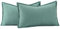 Madizz 2er Set Schlicht Chenille Kissenbezügen Weiche dekorative Kissenbezüge für Sofa Schlafzimmer Kissenhülle Aqua 30x50 cm Rechteckig