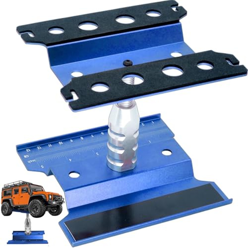 RC Car Repair Work Stand Adjustable Aluminum Workstation for 1/8 1/10 1/12 | Lift Lower Adjustable Workstation 360°Rotation for Traxxas Slash TRX4 Arrma Axial SCX10 Losi Redcat Wltoys RC Crawler Model