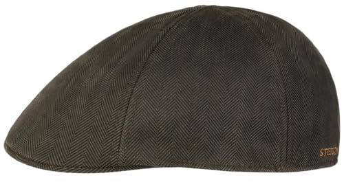 Stetson Herringbone Duck Flatcap Vintage Stil Herren