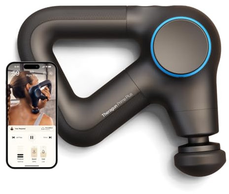 Theragun Prime Plus Heated, Powerful Massage Gun for Enhanced Warm-Up & Workout Recovery - Quiet Deep Tissue Massager for Body and Back Pain Relief - Leg & Back Massager with Heat (Prime Plus)