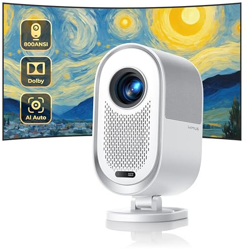 Vidéoprojecteur 4K【Dobly/AI Auto】 30000 Lumens Smart Projecteur 4K Auto Focus/Keystone WiFi6 Bluetooth FHD 1080P Natif, Entrée Auto à l'écran, Projecteur Scellé Anti-Poussière Zoom 50% Home Cinéma