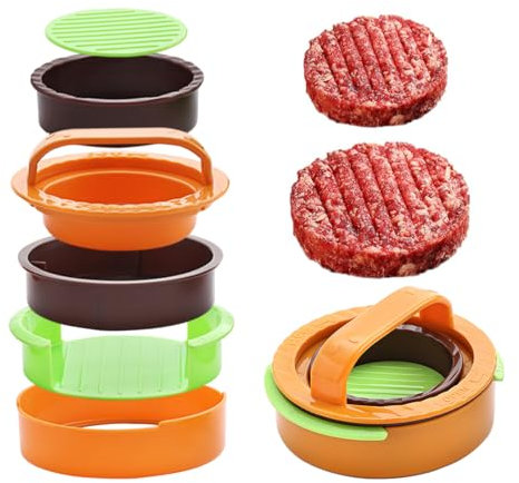 ZMREN Burgerpresse, Burger Pattie Presse, Hamburgerpresse, für Burgerpresse rund Zum Herstellen Von Burger Patties Mit Oder Ohne Füllung