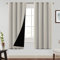 BellaHills Tende Oscuranti per Interni Tende Termiche per Soggiorno 2 Pezzi, Tenda Oscurante ad Anelli Tende Camera da Letto Moderne L140 x A175 cm, Pietra Pomice
