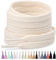 Stepace 2 Paar Flache Schnürsenkel aus 100% Baumwolle, 8 mm breite Reißfeste Schuhbänder für Sneakers, Sportschuhe, Turnschuhe Beige 110