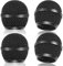 Facmogu 4PCS Black Microphone Head Replace for SM58, Brushed Nickel Replacement Microphone Grille Head with Inner Foam, Mic Grill Replacement Compatible with SM58 SM58S SM58LC BETA58 BETA58A