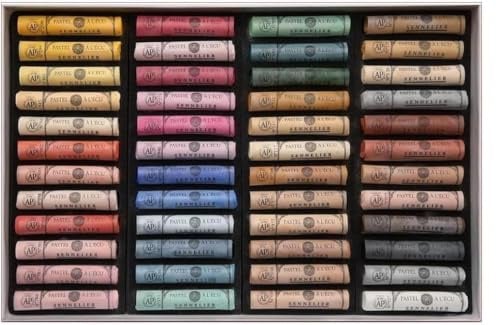 Sennelier 48 trockene Pastellkreiden in Ecru, Hochformat und 2 Karten
