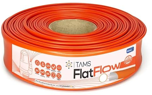 TAMS® Flat Flow Flachschlauch orange 1 10m