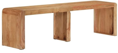 Xichuzi Sitzbank 160x38x45 cm Massivholz Akazie, Flur Möbel, Sitzbank Esszimmer, Bettbank, Flur Deko, Sitzhocker, Truhenbank, Schlafzimmer Möbel, Truhenbank