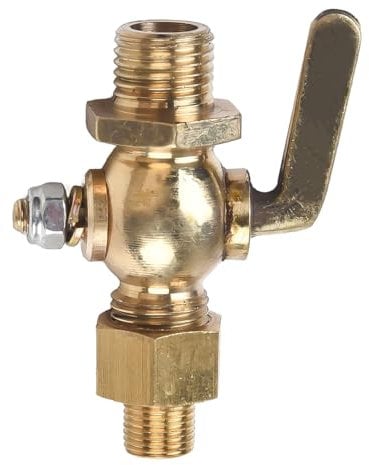 Laroal Brass Petcock 1/4 Fuel Tap, Fuel Tank Switch Valve Petcock For Vintage Motorcycles