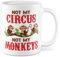 Meme Tasse mit Spruch – Geschenk Not My Circus Not My Monkeys – Kaffeetasse 330ml aus Keramik – Büro, Arbeit, Stress, Chef, Geschenkidee – Kaffee-Becher
