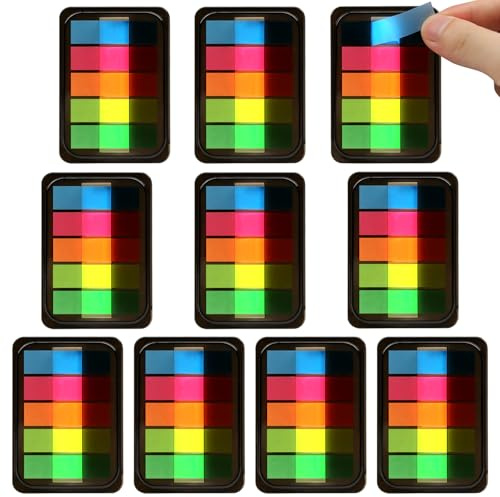 AMZSKU Tabs Klebezettel, 1000 Stück Pop - up Haftmarker Transparent Sticky Notes Haftnotizen Durchsichtig Pfeil Index Flaggen Tabs für Seitenmarkierung